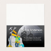 Blue Collar Worker | Construction Tools Visitekaartje (Buitenkant ongevouwen)