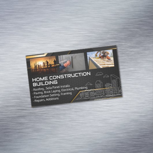 Blue Collar Workers | General Contractor Magnetisch Visitekaartje (Voorbeeld)