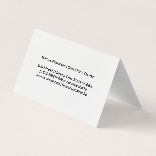 Blue Collar Workers | General Contractor Visitekaartje (Achterkant)