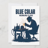 Blue Collar Working Class Welding Pride Kaart (Voorkant)