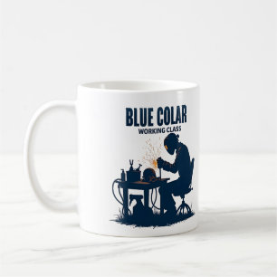 Blue Collar Working Class Welding Pride Koffiemok