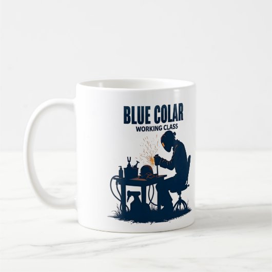 Blue Collar Working Class Welding Pride Koffiemok (Links)