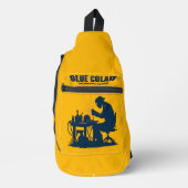 Blue Collar Working Class Welding Pride Sling Bag (Voorkant)