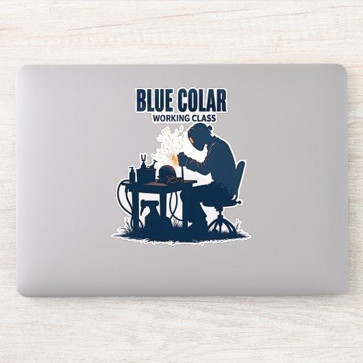 Blue Collar Working Class Welding Pride Sticker (Computer)