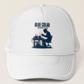 Blue Collar Working Class Welding Pride Trucker Pet (Voorkant)