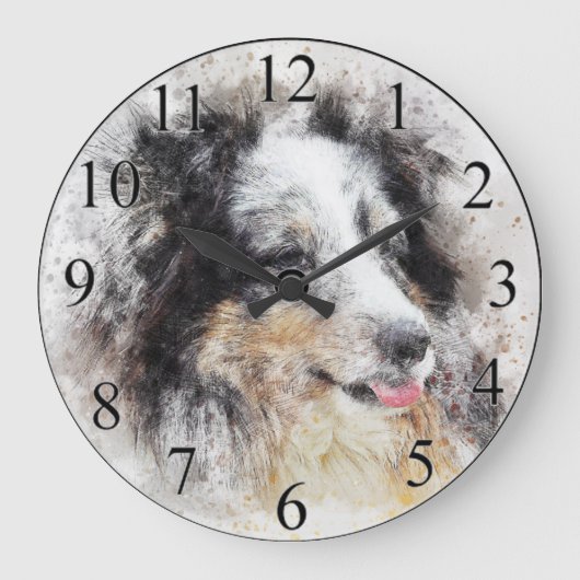 Blue Collie Grote Klok (Voorkant)