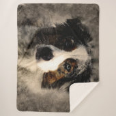 Blue Collie Sherpa Deken (Voorkant)