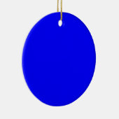 Blue Color Gepersonaliseerd Designer Keramisch Ornament (Rechts)