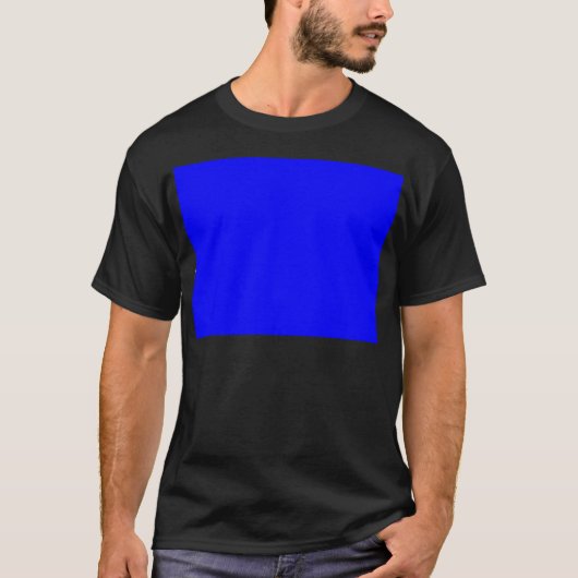 Blue Color Gepersonaliseerd Designer T-shirt (Voorkant)
