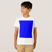 Blue Color Gepersonaliseerd Designer T-shirt (Voorkant volledig)