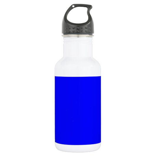 Blue Color Gepersonaliseerd Designer Waterfles (Voorkant)