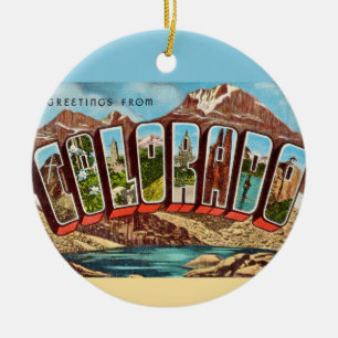  Blue Colorado Briefkaart Keramisch Ornament