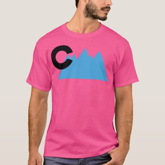 Blue Colorado Mountains Actief T-shirt (Voorkant)