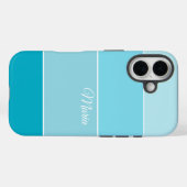 Blue Colorblock Personalized Case-Mate iPhone Case (Achterkant (horizontaal))
