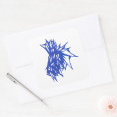 Blue Colorful Abstract Tribal Tattoo Art Vierkante Sticker (Envelop)