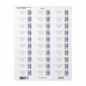 Blue colorful Mexican Spanish talavera tiles Etiket (Full Sheet)