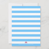 Blue Colorful Modern Baby Sprinkle Invitation Boy Kaart (Achterkant)