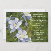Blue Columbine Flowers Engagement Party Kaart (Voorkant)
