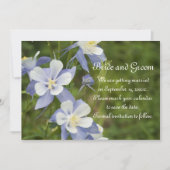 Blue Columbine Flowers Weddenschap Save the Date Kaart (Voorkant)