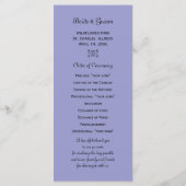 Blue Columbine Flowers Wedding Programme Programmakaart (Achterkant)