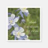 Blue Columbine Flowers Wedding Servetten (Voorkant)