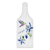 Blue Columbine Garden Hummingbird Snijplank (Voorkant)