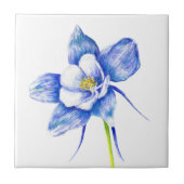 Blue Columbine Tegeltje (Voorkant)