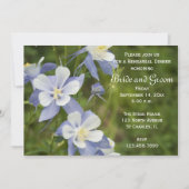 Blue Columbine Wedding Rehearsal Dinner Kaart (Voorkant)