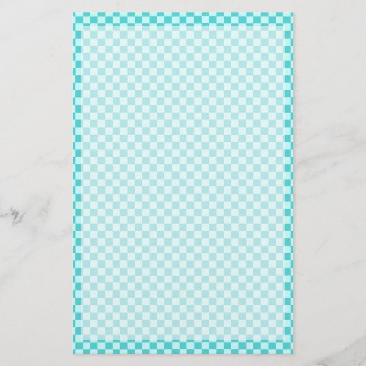Blue Combination Classic Checkerboard door STaylor Briefpapier (Voorkant)