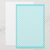 Blue Combination Classic Checkerboard door STaylor Briefpapier (Voorkant / Achterkant)