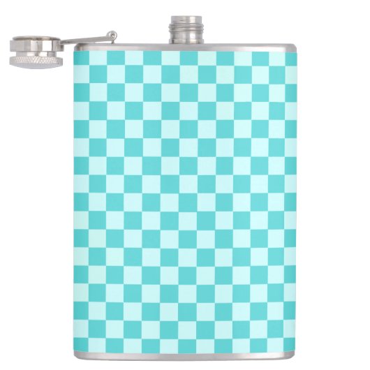 Blue Combination Classic Checkerboard door STaylor Heupfles (Geopend)