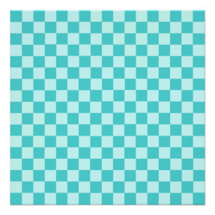 Blue Combination Classic Checkerboard door STaylor Poster