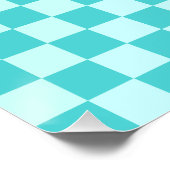 Blue Combination Classic Checkerboard door STaylor Poster (Hoek)