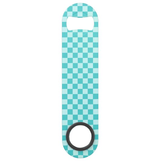 Blue Combination Classic Checkerboard door STaylor Speed Flessenopener (Voorkant)