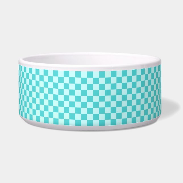 Blue Combination Classic Checkerboard door STaylor Voerbakje (Voorkant)