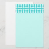 Blue Combination Diamond Pattern van Shirley Taylo Briefpapier (Voorkant / Achterkant)
