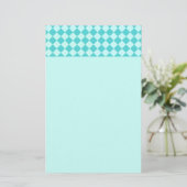 Blue Combination Diamond Pattern van Shirley Taylo Briefpapier (Staand voorkant)