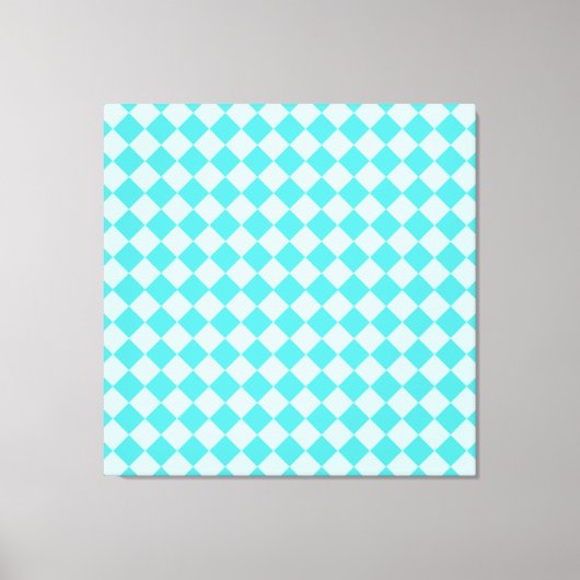 Blue Combination Diamond Pattern van Shirley Taylo Canvas Afdruk (Voorkant)