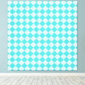 Blue Combination Diamond Pattern van Shirley Taylo Canvas Afdruk (Insitu (Houten vloer))
