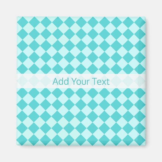Blue Combination Diamond Pattern van Shirley Taylo Magneet (Voorkant)