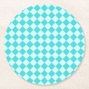 Blue Combination Diamond Pattern van Shirley Taylo Ronde Kartonnen Onderzetter