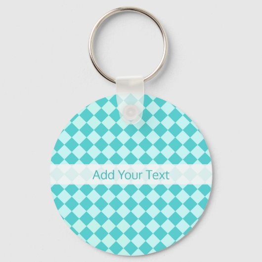 Blue Combination Diamond Pattern van Shirley Taylo Sleutelhanger (Voorkant)