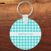 Blue Combination Diamond Pattern van Shirley Taylo Sleutelhanger (Voorkant)