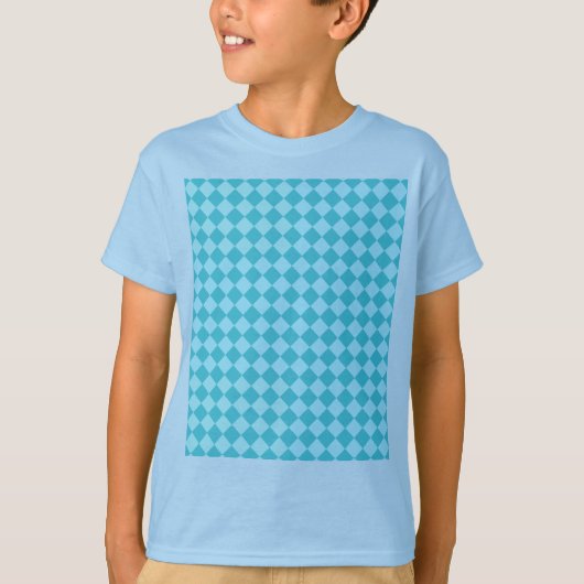 Blue Combination Diamond Pattern van Shirley Taylo T-shirt (Voorkant)