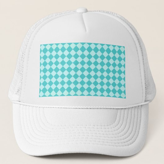 Blue Combination Diamond Pattern van Shirley Taylo Trucker Pet (Voorkant)