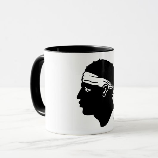 Blue Combo Mok met vlag van Corsica (Voorkant links)