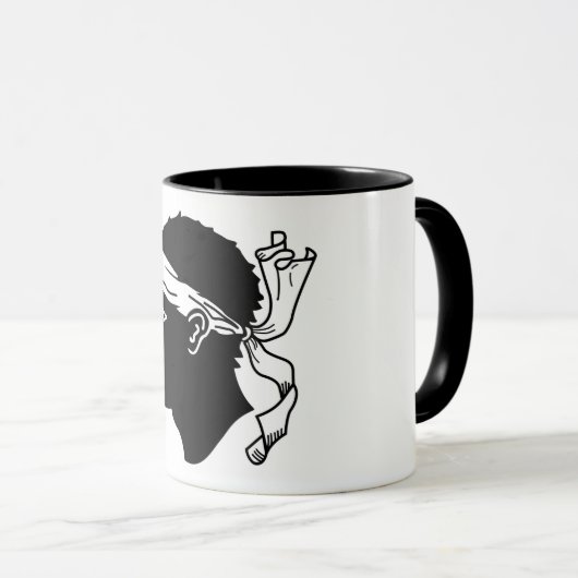 Blue Combo Mok met vlag van Corsica (Voorkant rechts)