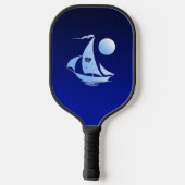 Blue Comedy en Tragedie Theater Sailboot Pickleball Paddle (Achterkant)