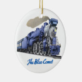 Blue Comet Steam-locomotief Keramisch Ornament (Rechts)
