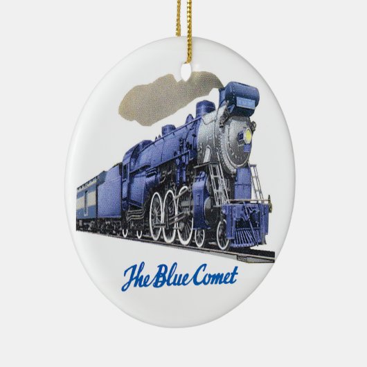 Blue Comet Steam-locomotief Keramisch Ornament (Rechts)